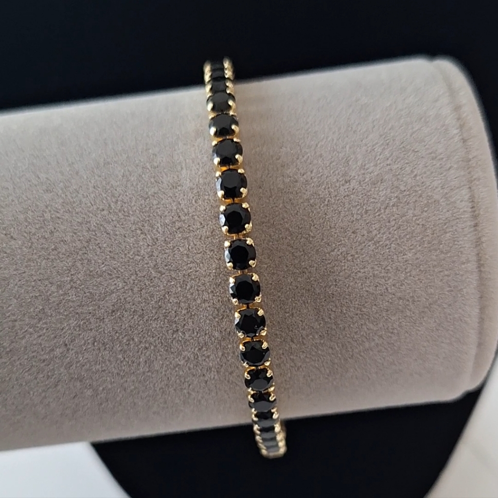 Onyx Black Tennis Bracelet 4mm